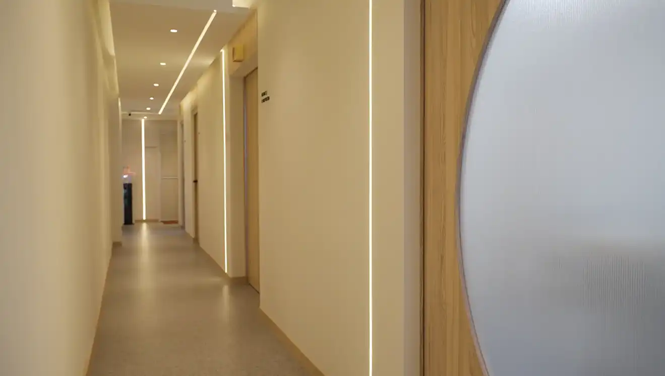 View of the interior of one of the clinics.